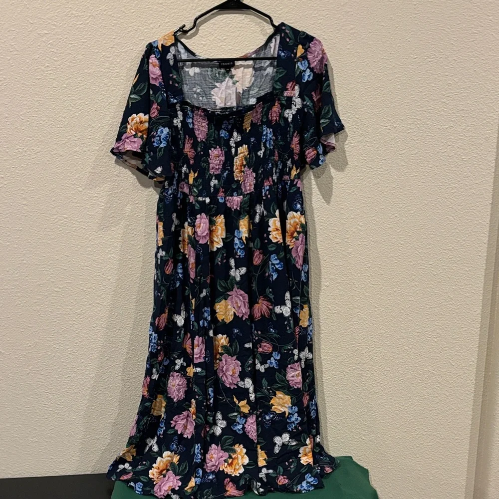 Torrid 00X Floral Midi Dress - Picture 1 of 6